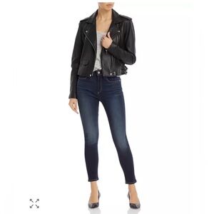 Rag & Bone Nina High-Rise Skinny Jeans Rough Hem Size 25.